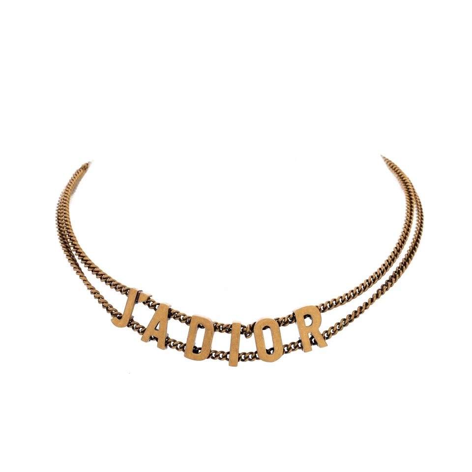 Christian Dior J'Adior Chain Choker Necklace Metal