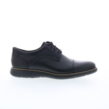 Rockport Garett Cap Toe CJ2960 Mens Black Wide Oxfords  Lace Ups Shoes