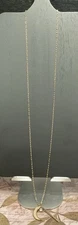 Liz Claiborne Crescent Moon Gold Tone Necklace # 389