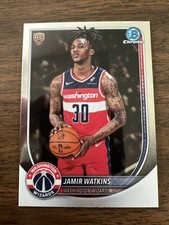 2025-26 Bowman Basketball Jamir Watkins Chrome #BCV-44 RC Washington Wizards