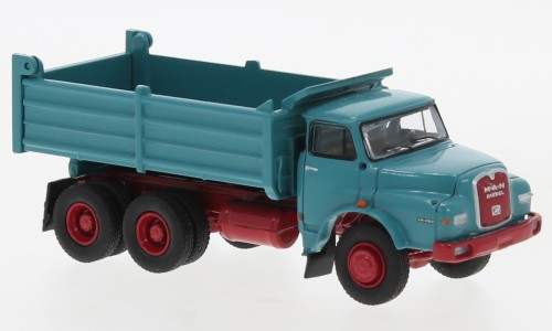 Brekina 78101 - 1/87 MAN 26.280 DHAK, Turquoise/Red, 1972 - New