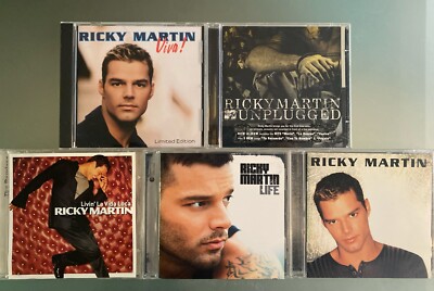 RICKY MARTIN 5  LOT: MTV UNPLUGGED,  Livin La Vida Loca, Viva! Life, Self Title
