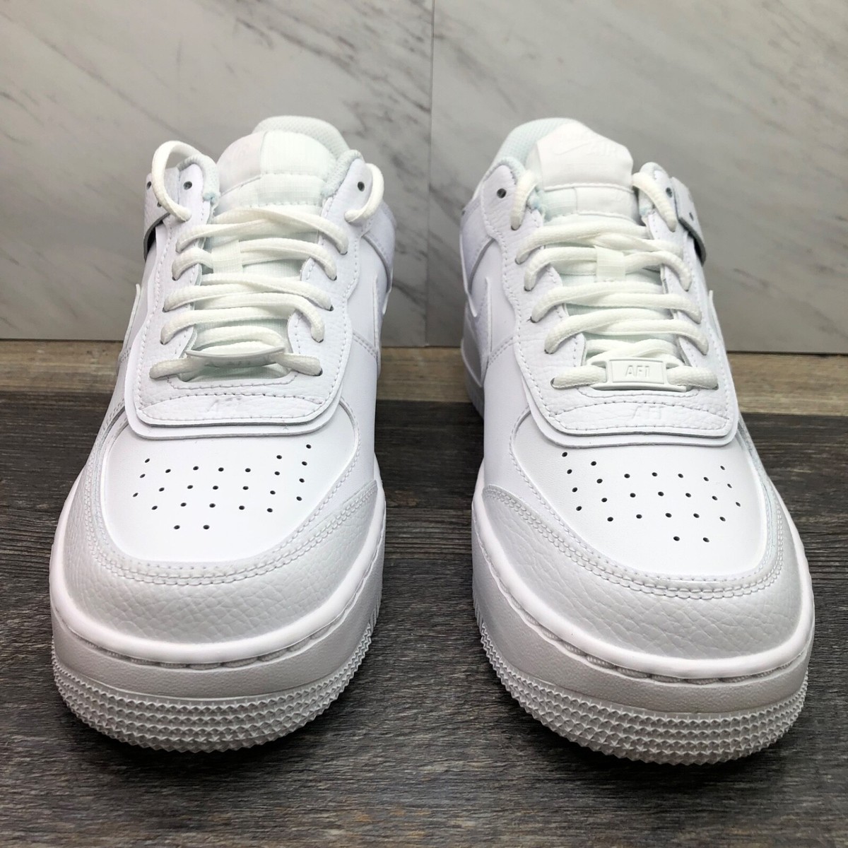 Nike Air Force 1 Shadow Casual Sneakers 'Triple White Nike Air Force 1 Shadow Casual Sneakers 'Triple White