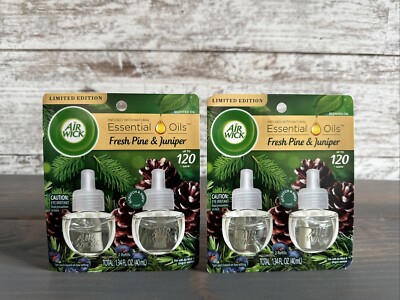 Air Wick Plug in Scented Oil Refills Limited Edition Fresh Pine And Juniper X2