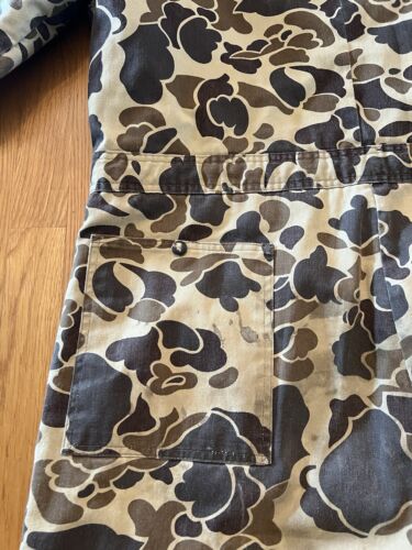 Vintage Liberty Camo Coveralls Mens XL Brown Insulated Leg Zippers Duck - Picture 15 of 16