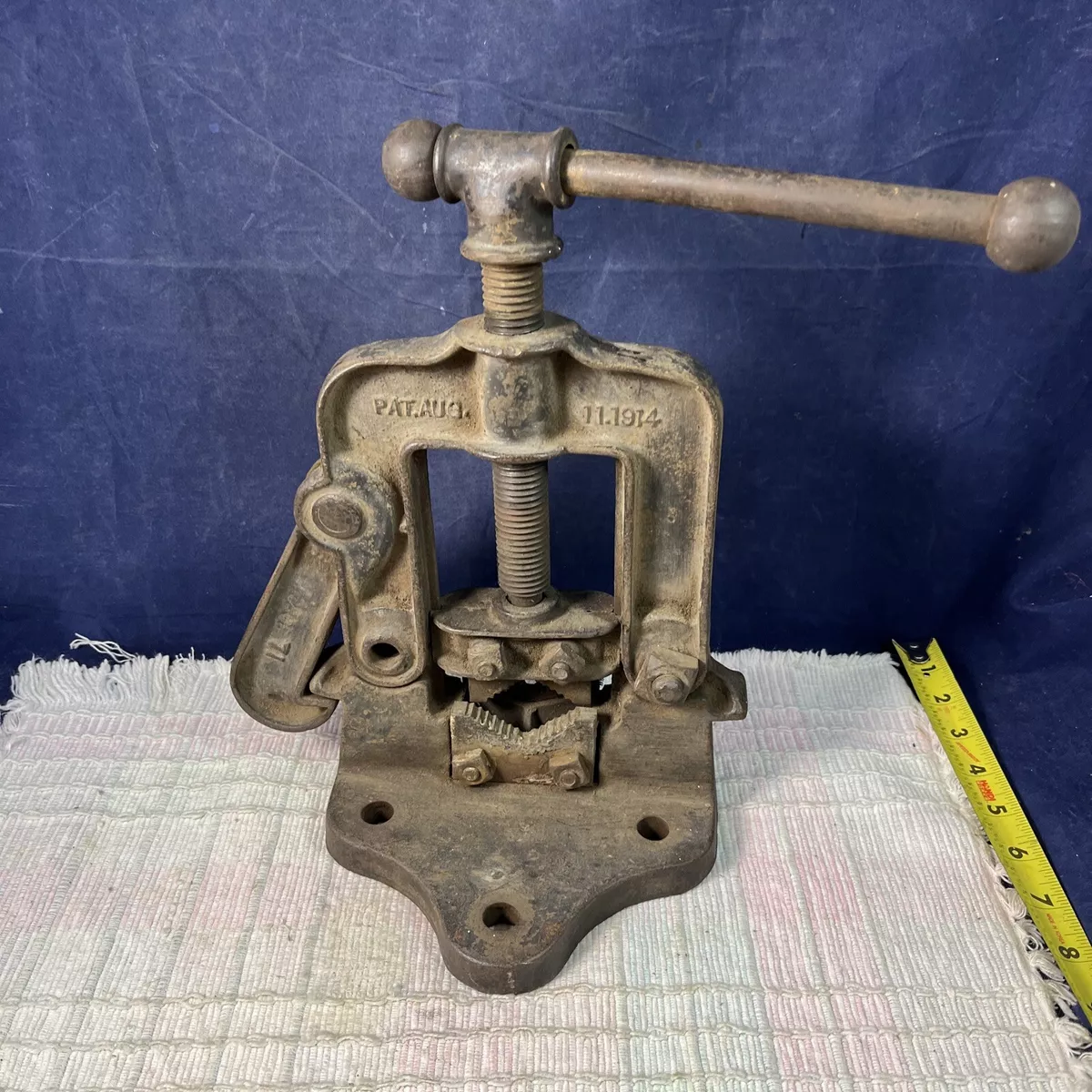 Vintage Reed Manufacturing Pipe Vise Pat. Aug 11 1914 No. 71 Erie