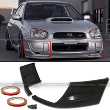 For 04 05 GD WRX Pair STI Style Front Bumper Lip Cap Spoiler Splitters Covers
