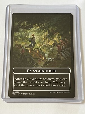 On An Adventure 18 Token Card MTG Wilds of Eldraine 2023 Mint - 9.0 + Non  Foil