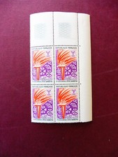 FRANCE 1968 Y&T  n°1545 FLAMME BLOC DE 4 TTB