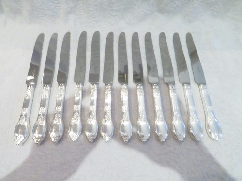 Magnifique 12 couteaux de table métal argenté Europ Felix Empire dinner knives - Picture 2 of 10