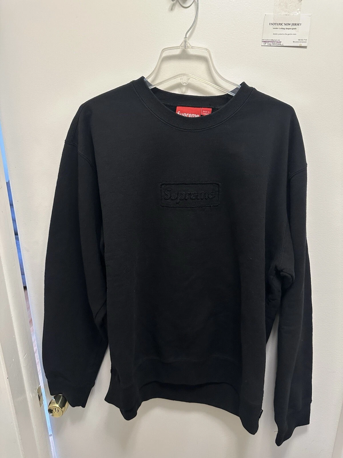 Sweat shirt Supreme Cutout Box Logo XL Noir