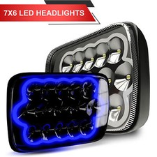 2pcs 7x6 Led Headlight Hi-lo Drl For Chevy C1500 C2500 C3500 Suburban Pickup