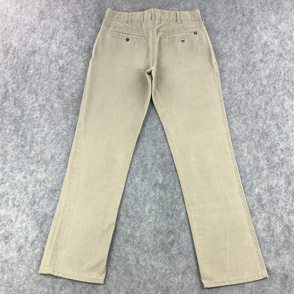 Pantalones de mezclilla Hurley para jóvenes niños talla 16 tostados flexibles elásticos rectos ajustables cintura elástica Foto 2 de 4