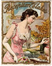Reception Flakes, United States Baking Co., Boston, Mass, Victorian Trade Card