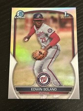 2023 Bowman Chrome Refractor Edwin Solano /499 Washington Nationals #BCP-169