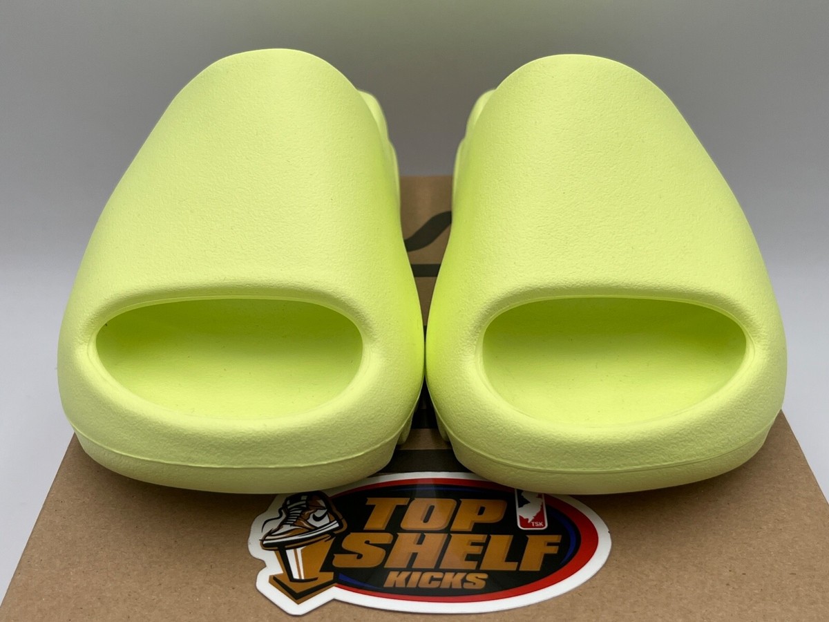 DS NEW ADIDAS YEEZY SLIDE SIZE 5 GREEN GLOW Authentic Kanye West