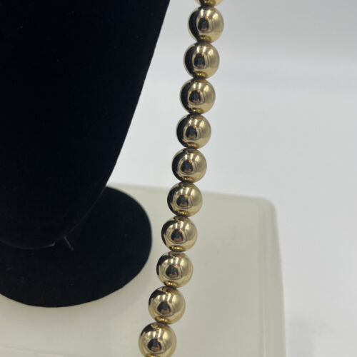 Vintage Signed MONET Gold Tone Ball Beaded Chain Necklace 21” | eBay