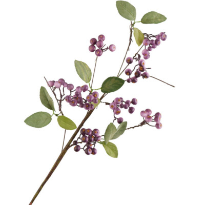 Set of 2 Artificial Lavender Berry Cluster and Leaf 27'' Sprays