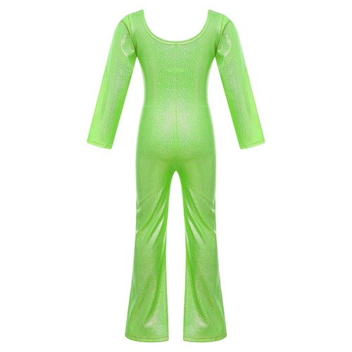 Kids Girls Unitard Party Jumpsuit Long Sleeve Bodysuit Full Body Costume Dance - Picture 51 of 78