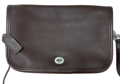 Vintage COACH Women's Leather Brown Crossbody Bag Handbag 9635