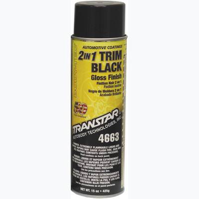 TRANSTAR 4654 TRIM BLACK SATIN 1QT - Perpetual Paint Supplies