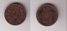 2 &Ouml;re Kupfer M&uuml;nze Norwegen 1897 (114495)