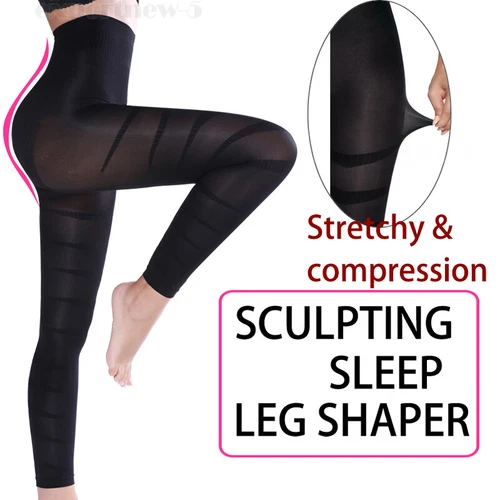 Women's Sculpting Slimming Leggings Tummy Control High Waist Trainer Body Shaper - Picture 8 of 25