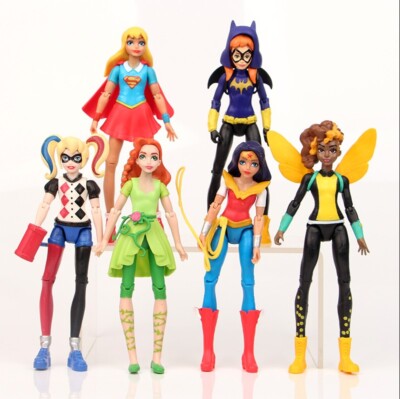 6 Stück DC Comics Super Hero Girls Harley Quinn Batgirl Kind Actionfiguren Puppe Spielzeug