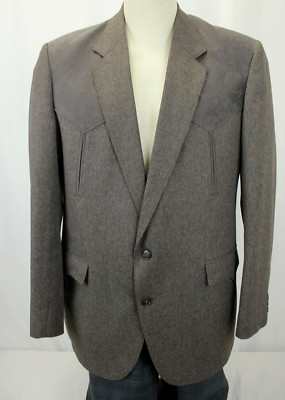 CIRCLE S WESTERN WEAR BROWN WESTERN BLAZER SIZE 44 US EUC1