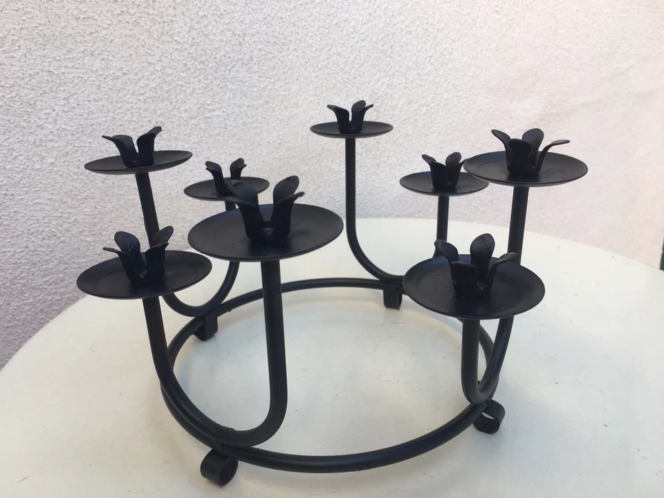 Candelabro MCM vintage 8 metal pequeño soporte 5"X10" Foto 2 de 4