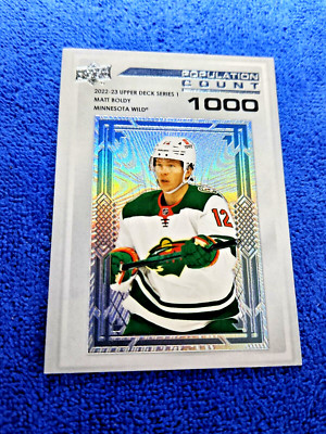 2022-23 Upper Deck Population Count 1000 /1000 Matt Boldy #PC-22 Rookie RC