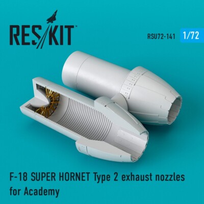 1/72 Reskit RSU72-0141 F/A-18 Super Hornet - exhaust nozzles (type 2) 3D Printed