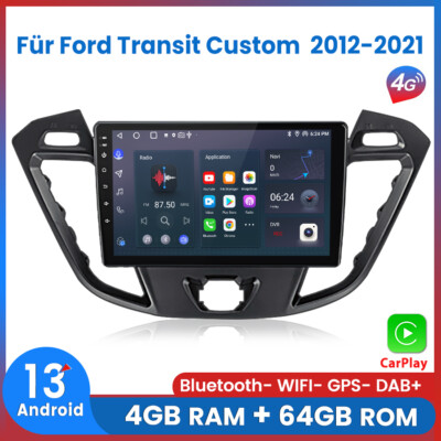 Für Ford Transit Custom 2012-2021 Carplay Android Autoradio 4+64GB GPS SAT NAVI