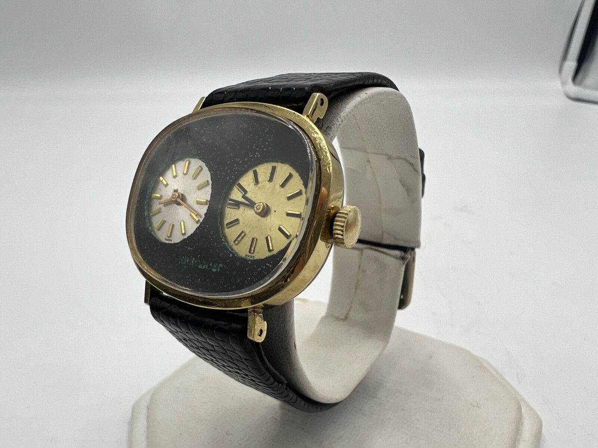 u144 Wittnauer Dual Time Manual Wind Wrist Watch | eBay