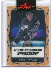 2024 Leaf Metal Hockey Legends Proof Clear Gold Dave Taylor 1/1