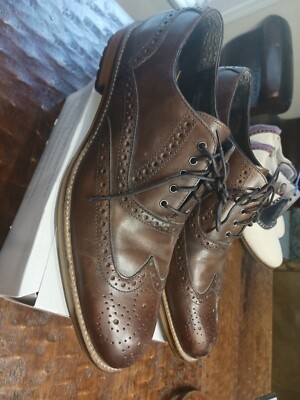 Joseph Abboud Wheaton Leather Brown Oxford Winter Leather Dress Shoes Mens 9.5 Joseph Abboud Oxford Brown Dress Shoes for Men for sale | eBay main image 4