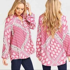 Show Me Your Mumu Thatcher Tie Top Size S