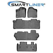 SMARTLINER Custom Fit Floor Mats Cargo Trunk Liner 3 Row 2013-2020 Toyota Sienna
