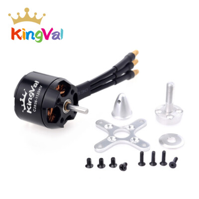 US SHIP KingVal 2836 1120/750KV Brushless Motor with Screw Kit for RC Fixed-wing