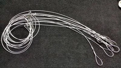 12 SURVIVAL SNARES LOADED DOZEN SMALL GAME 36" LONG 1/16 7x7 CABLE Rabbit Snares