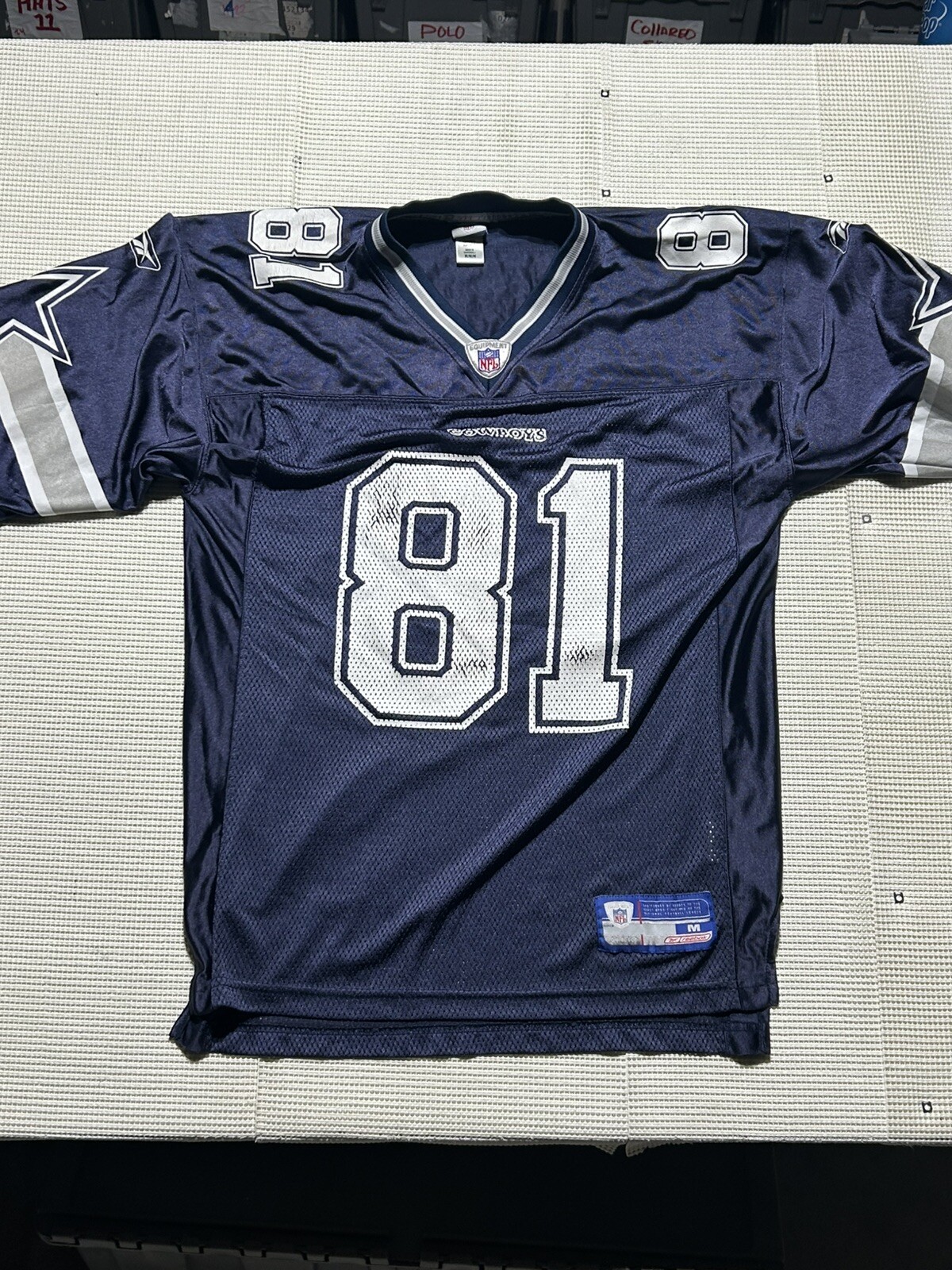 REEBOK RAGHIB ROCKET ISMAIL #81 DALLAS COWBOYS JERSEY MEDIUM BLUE NFL FOOTBALL