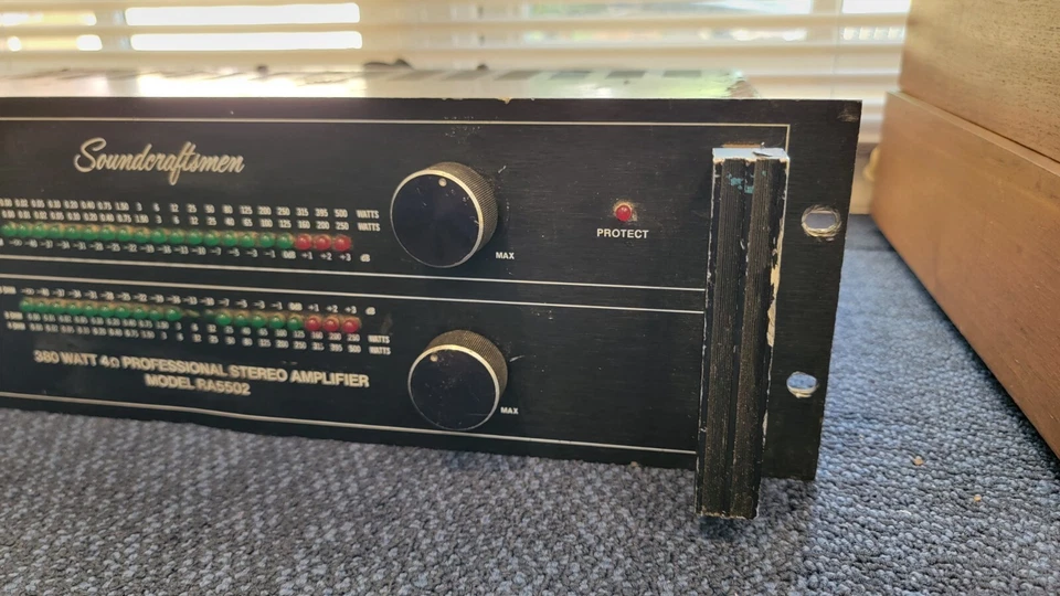 Amplificador de Potencia Soundcraftsmen RA5502 380 Vatios | Audio Pro Vintage Funciona | Leer Foto 3 de 4