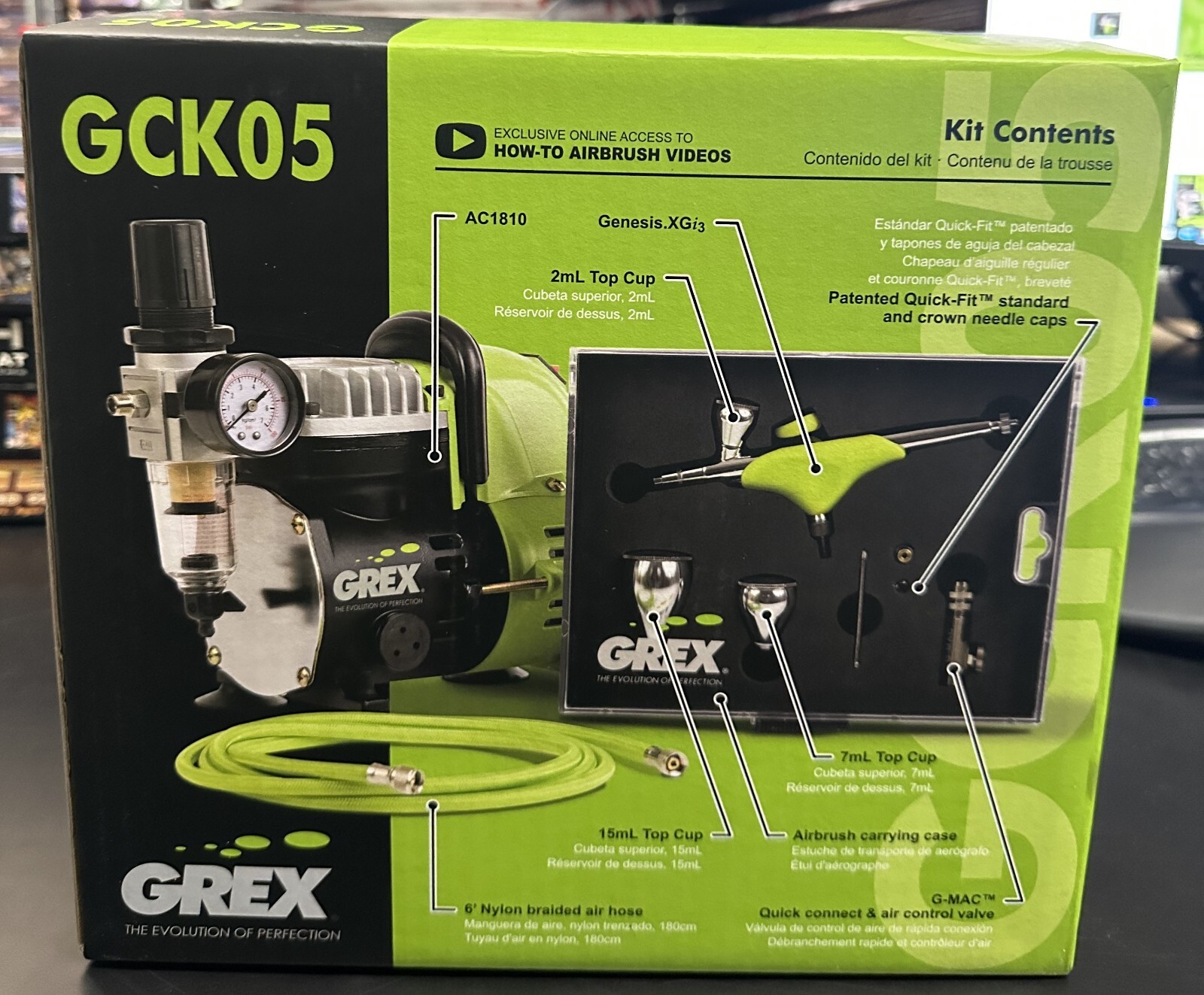 Grex Genesis.XGi.3 Airbrush Combo Kit GCK05 NEW | eBay