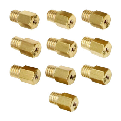 10x M5.2*0.75 Hex Type Motorcycle Carburetor Main Jet Nozzle Kit Fit For MIKUNI
