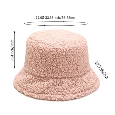 6488 Furry Bucket Hat Unisex Comfort Warm Cap Outdoor Fisherman Hat Furry Bucket Hat Fluffy Winter Warmer Fisherman Cap for  main image 2