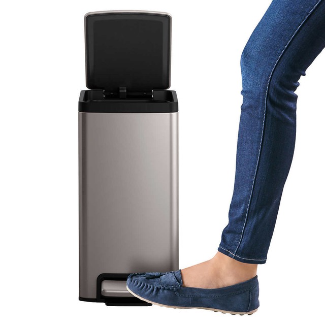 2 Pack Kohler 6 Liter Stainless Steel Step Trash Bin With Removable