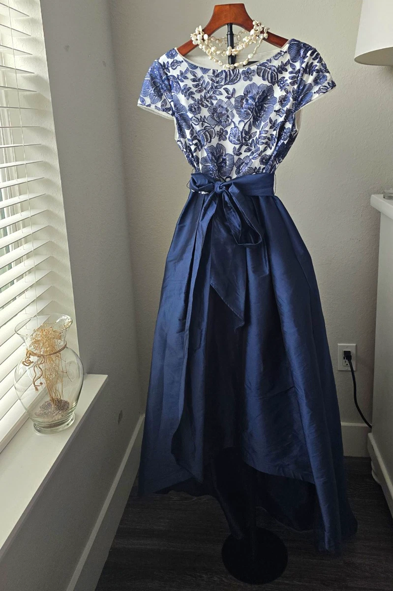 adrianna papell blue lace dress Dresses for Women for sale wb america The strapless neckline highlights Prom dresses Hisdern Men's Blue Satin Style:D