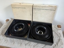   Vintage 1970s Kodak Carousel Transvue 80 Slide Trays 2 for Projector w/ Box 