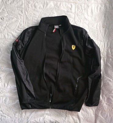 XL Puma Ferrari Zip Up Jacket Black *Broken Zip Lining