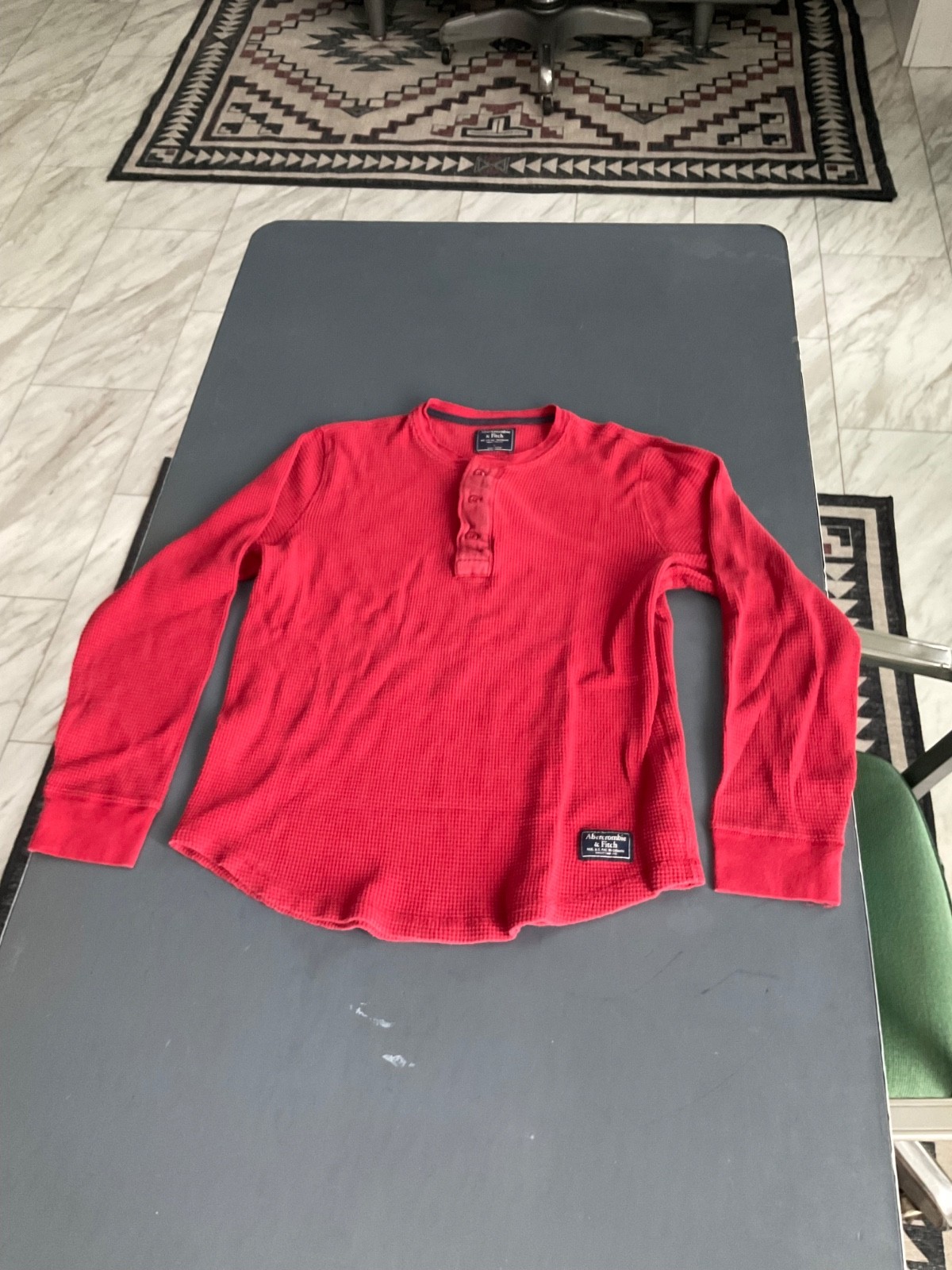 abercrombie & fitch thermal henley Y2K